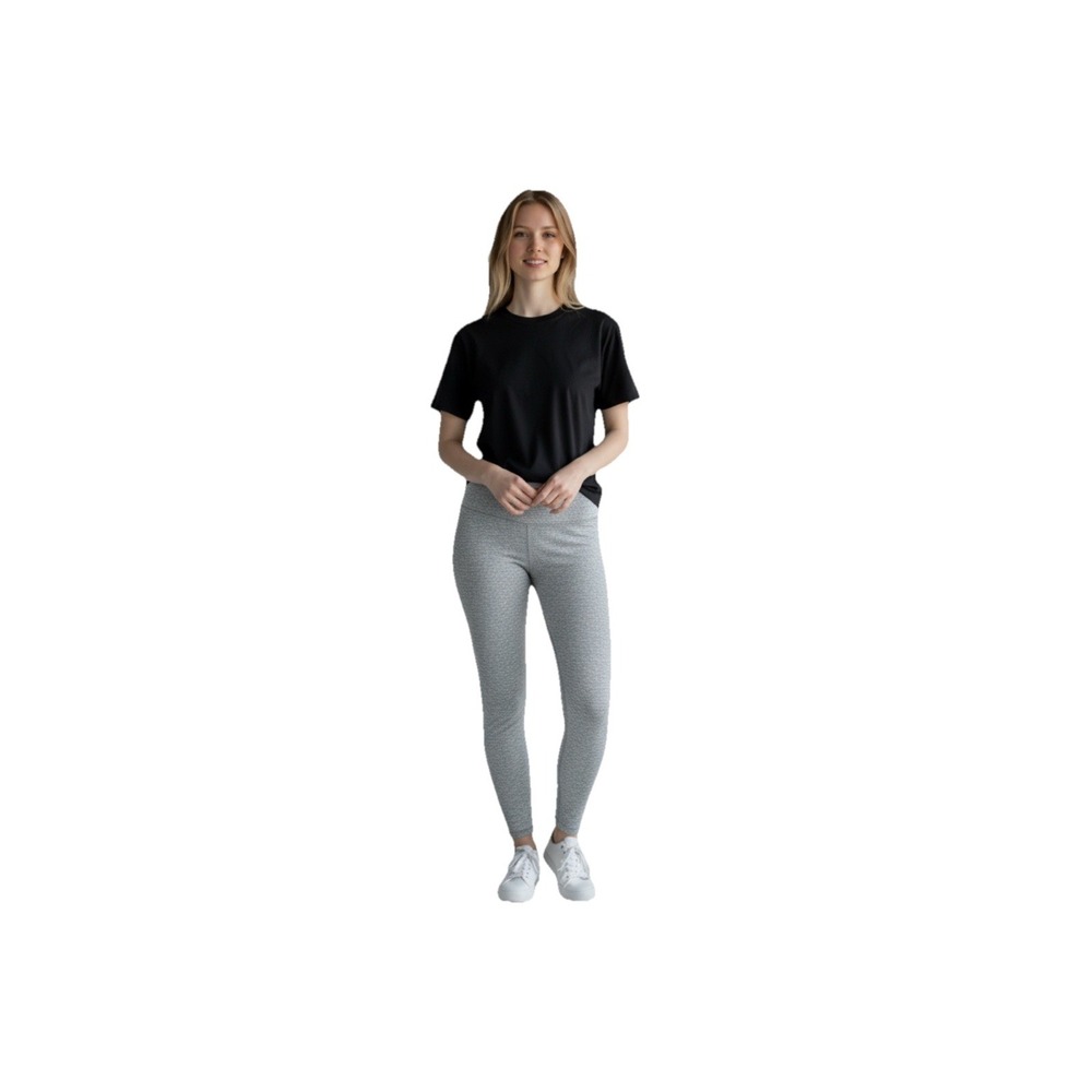 Brandy Melville Waffled Knit Leggings Gray One Size Made in Italy‎ Cotton Blend